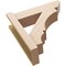 Ekena Millwork 6-in W x 20-in D x 20-in H Balboa Slat Rough Cedar Woodgrain TimberThane Outlooker, Primed Tan OUTUR060X20X20BOA24RCPR - alternate 3